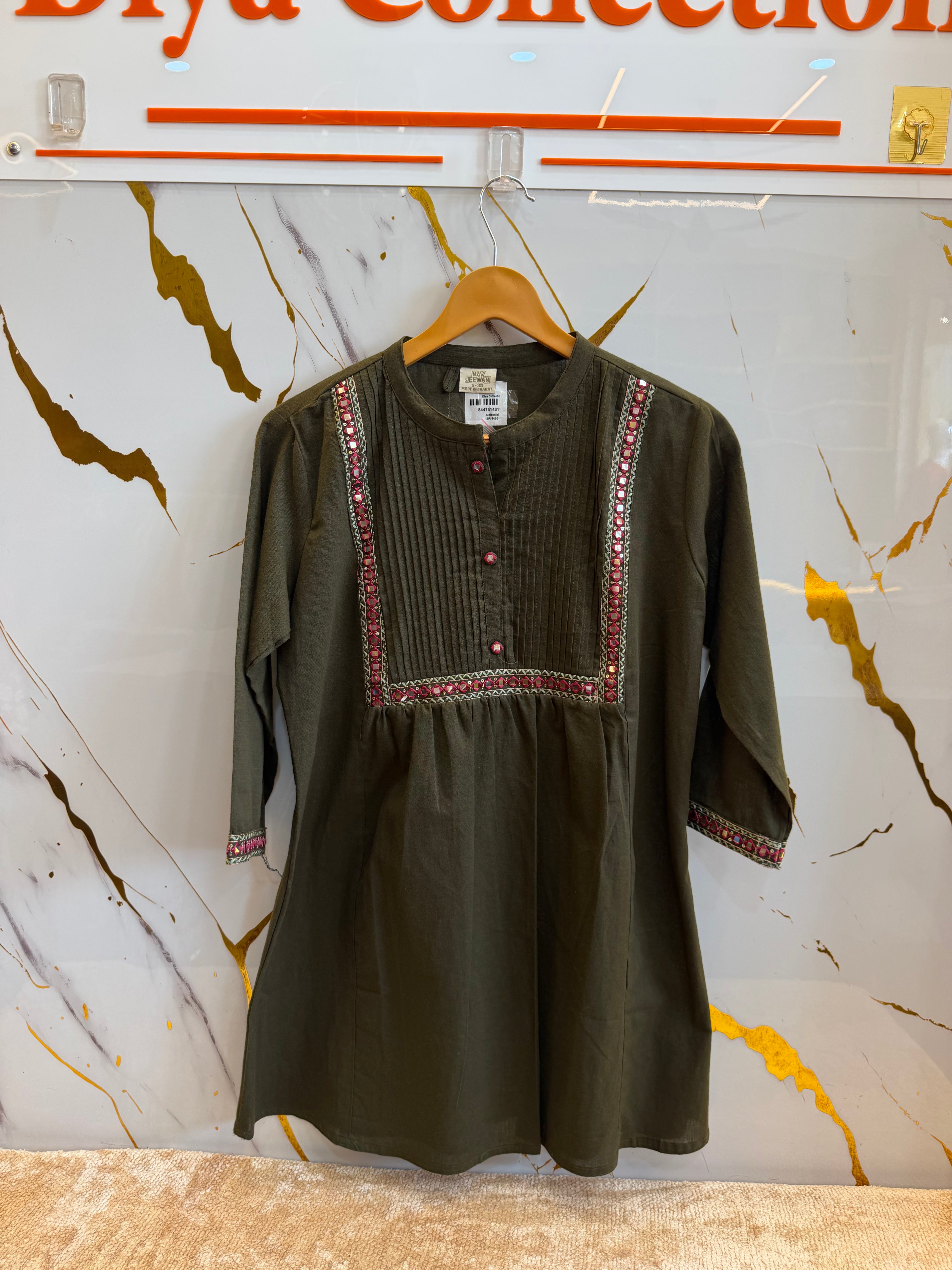GraceLine Cotton Embroidered Kurti
