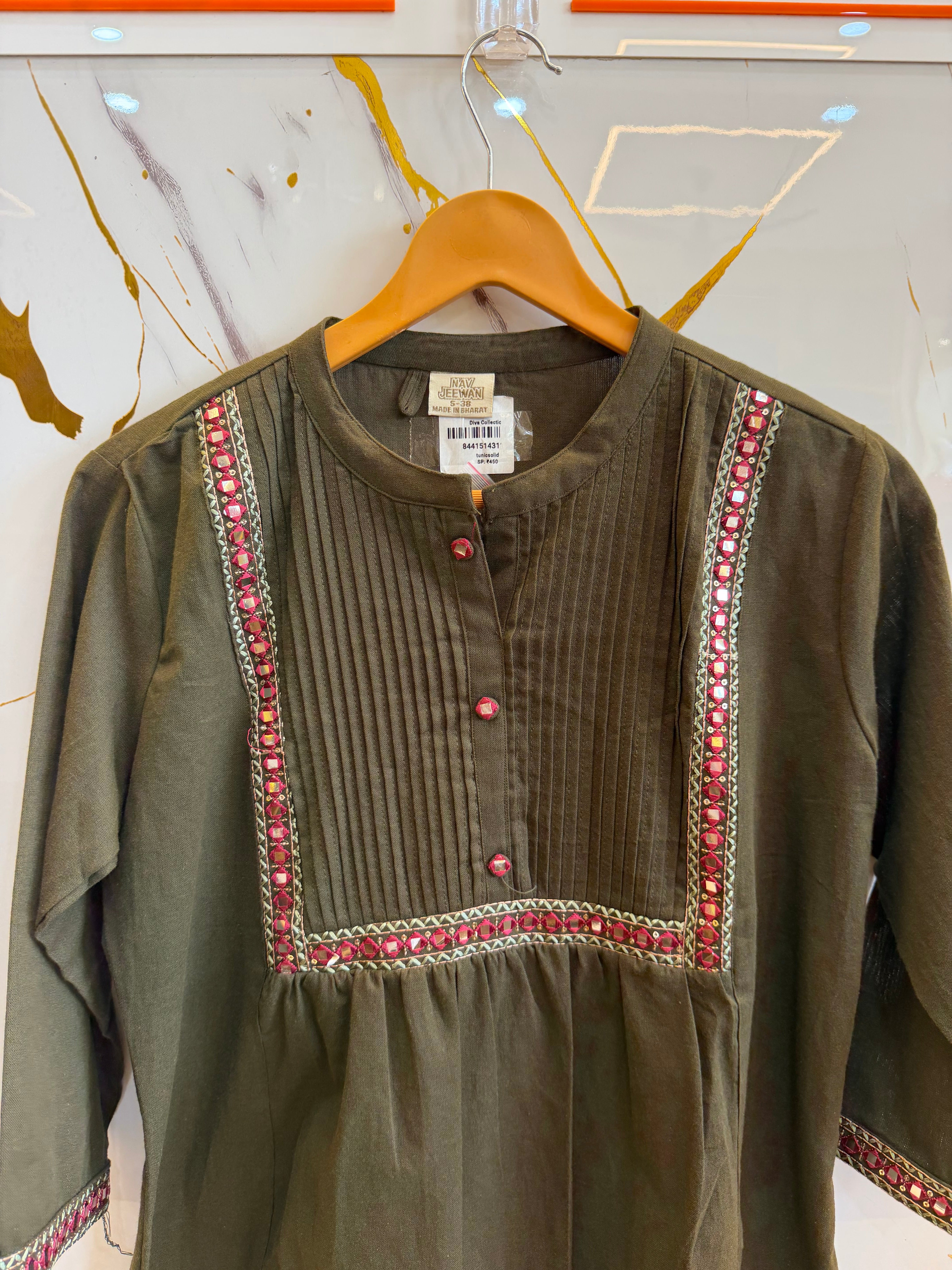 GraceLine Cotton Embroidered Kurti