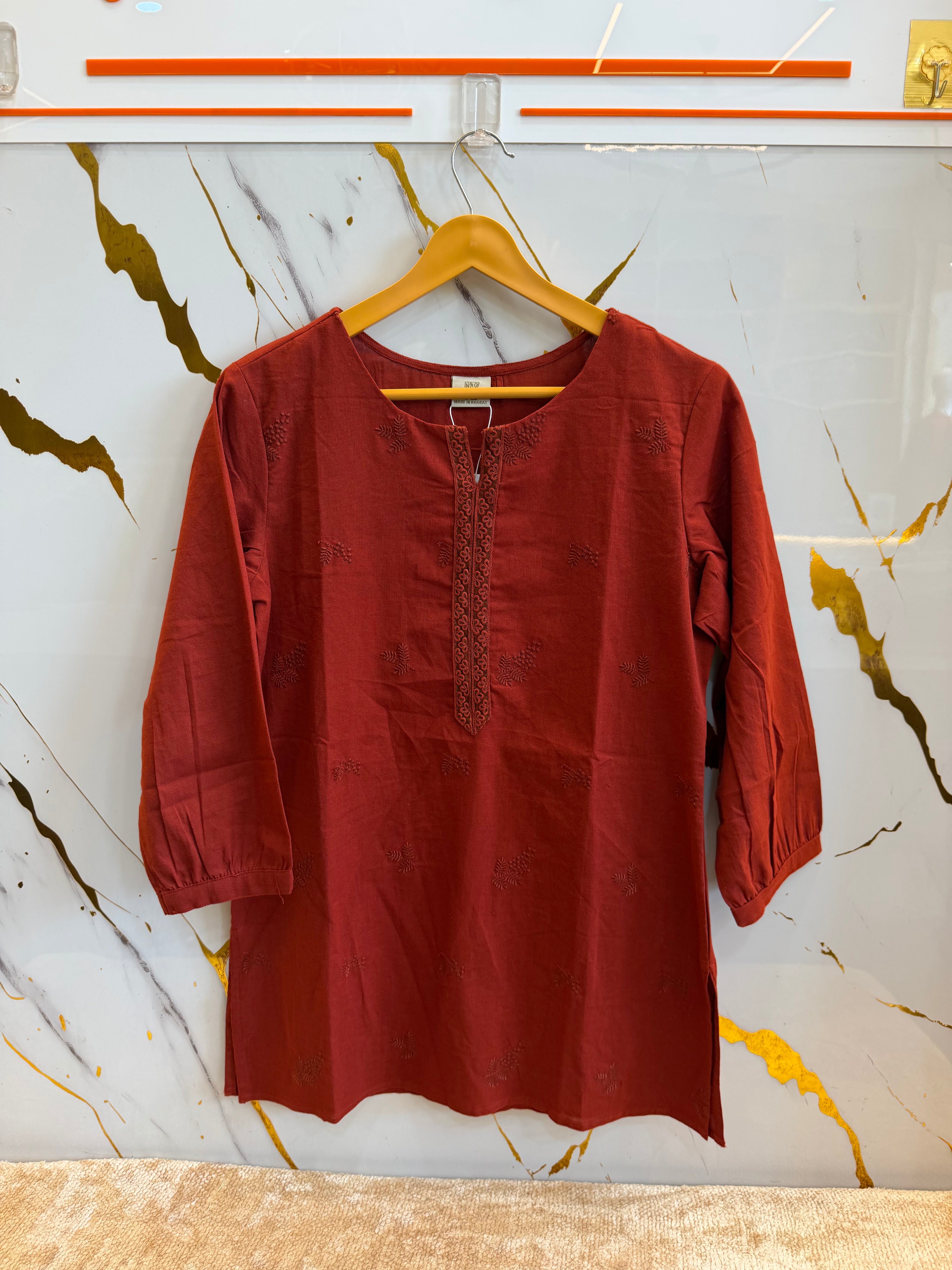 Sage Leaf Embroidered Kurti