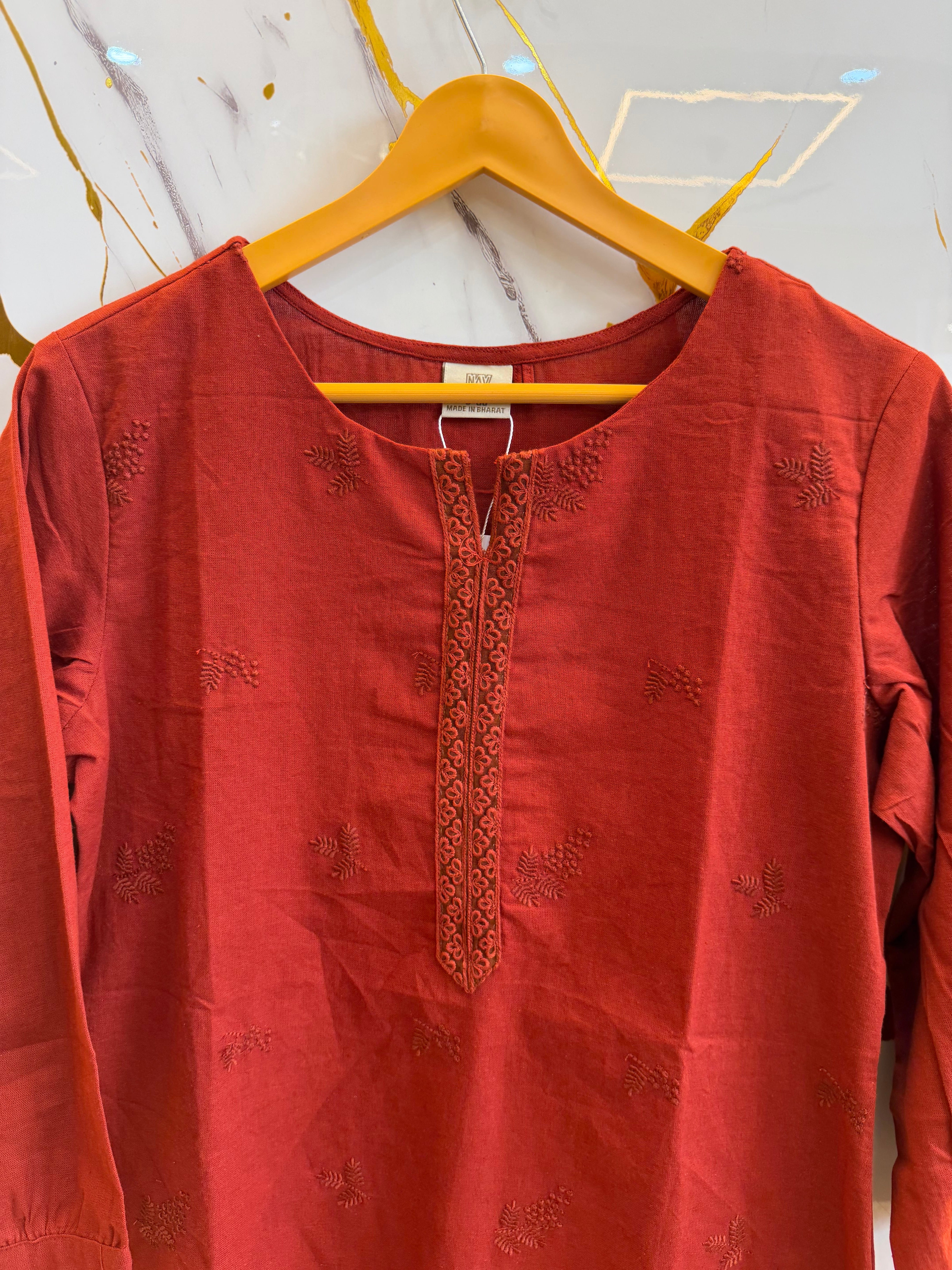 Sage Leaf Embroidered Kurti