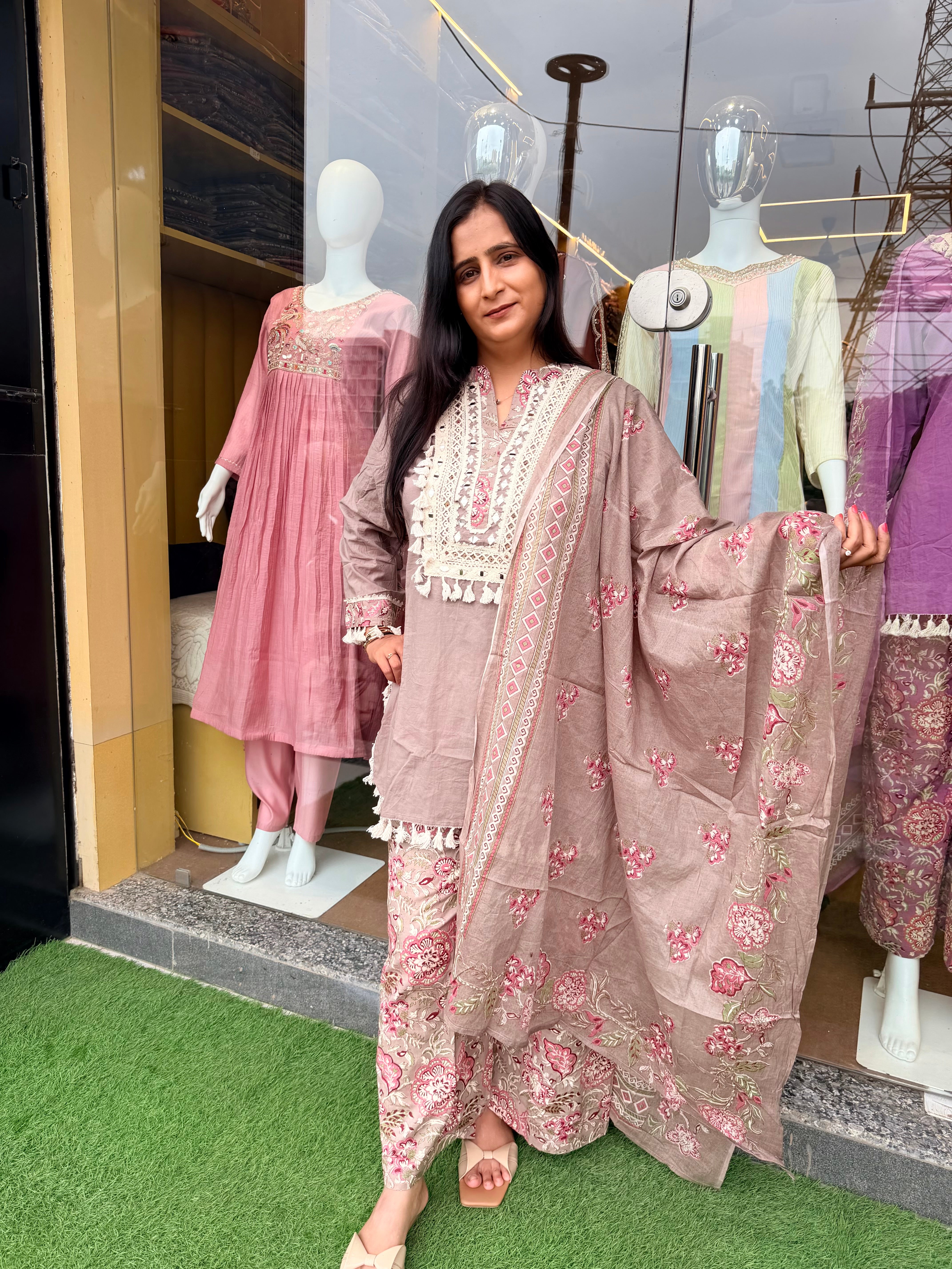 Mehfil Floral Cotton Suit Set
