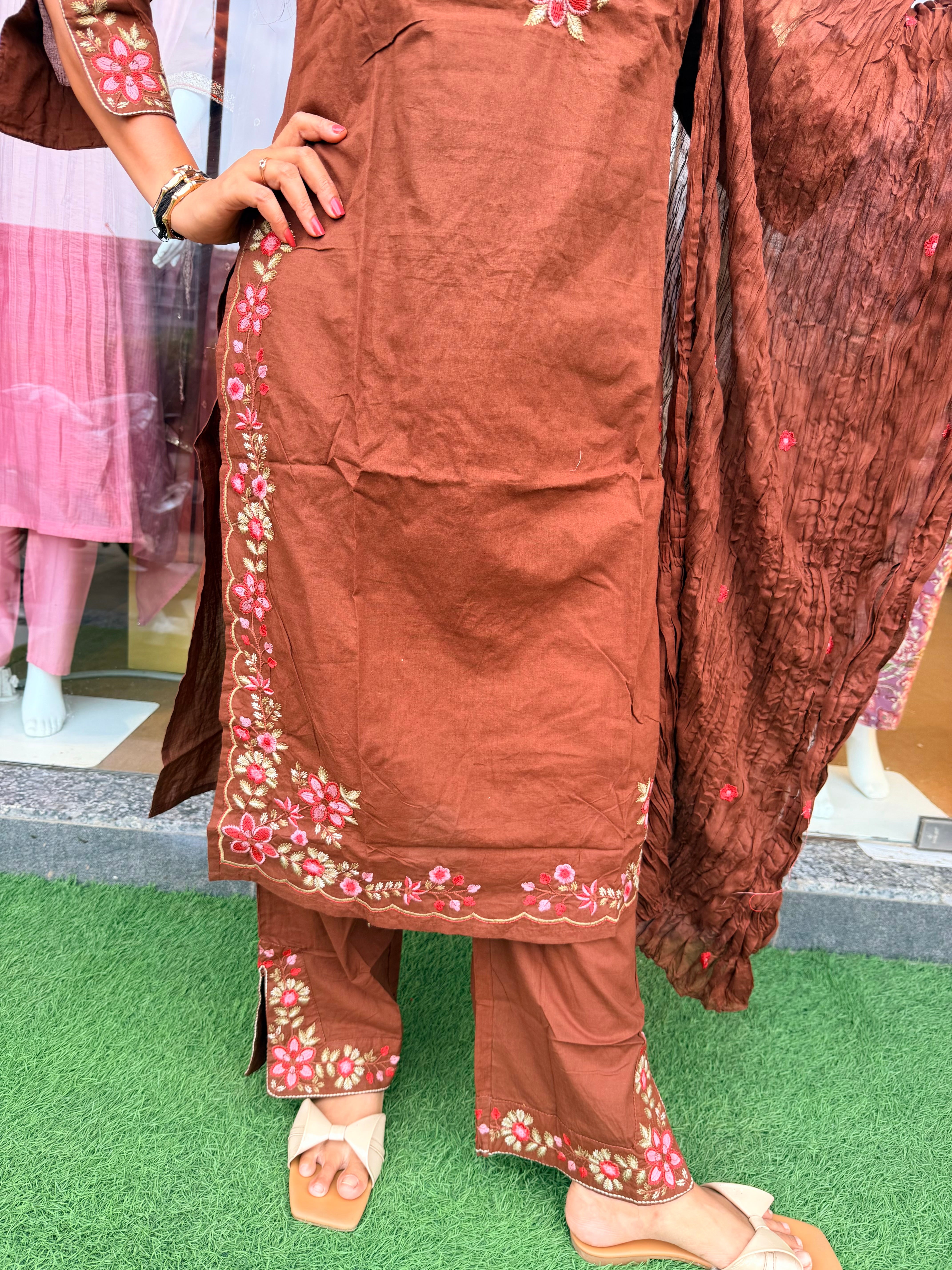 Aafreen Jaipuri Cotton Floral Suit Set