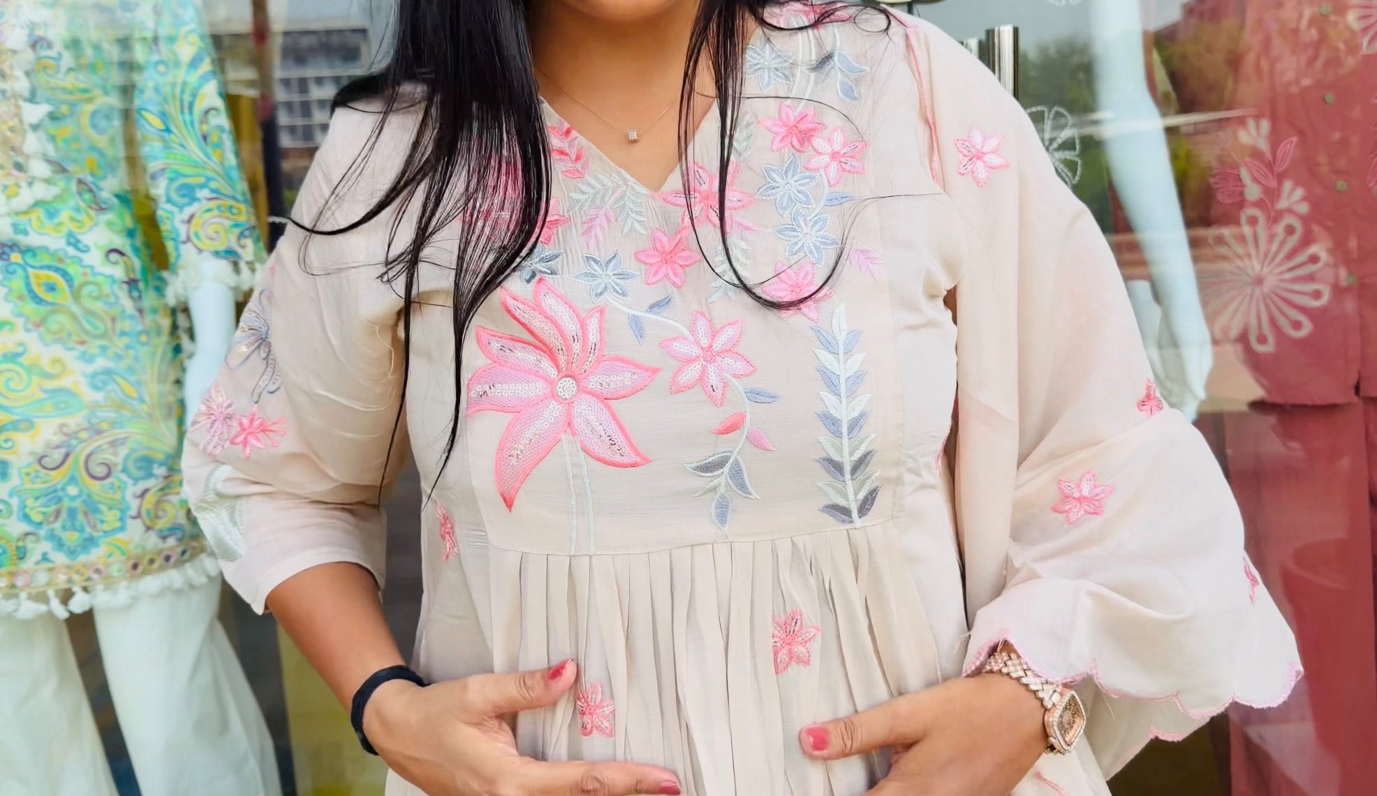 Ivory Bloom Floral Suit Set