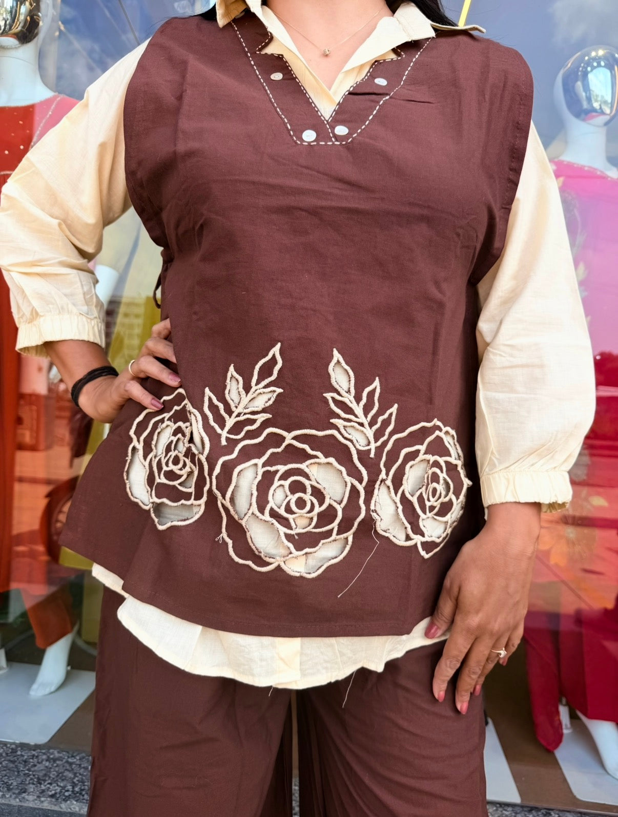 Chocolate Rose Layered Co-Ord Set