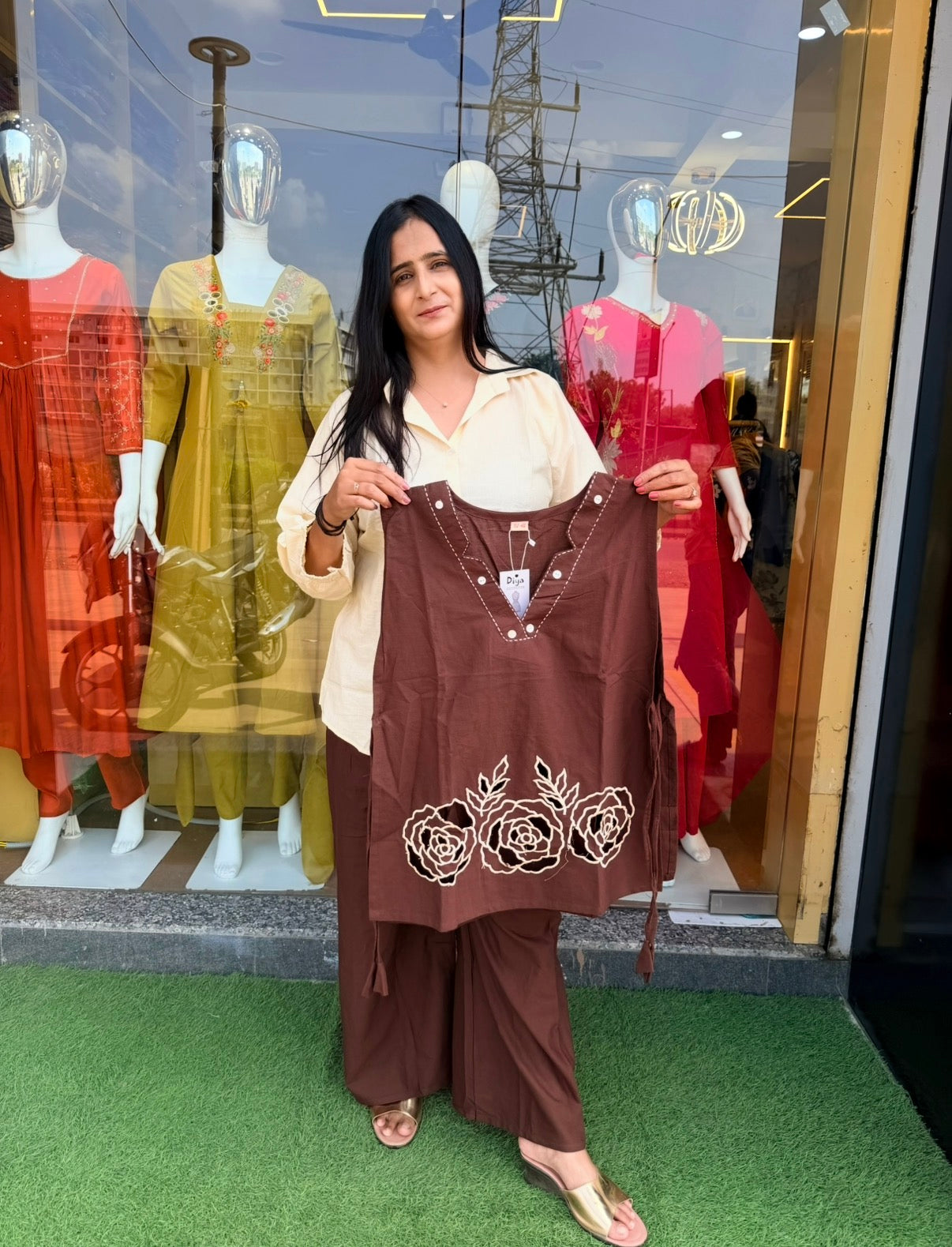 Chocolate Rose Layered Co-Ord Set