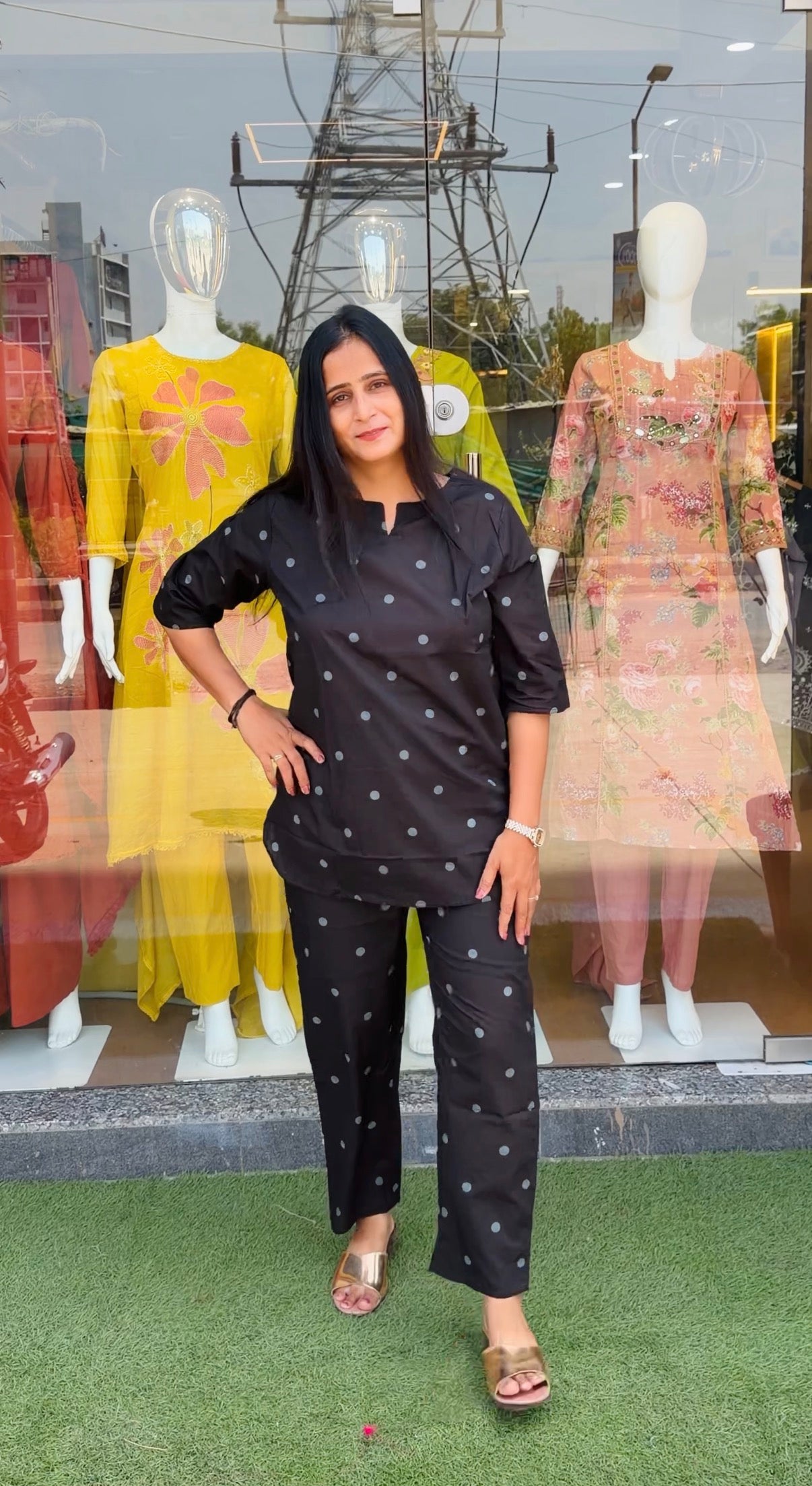 Black Base Printed Co-Ord Set