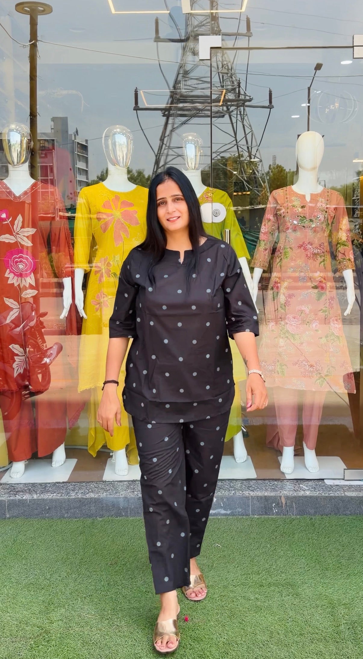 Black Base Printed Co-Ord Set