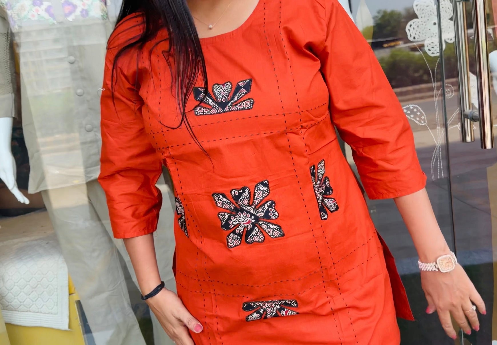 Applique Printed Embellished Co-Ord Set