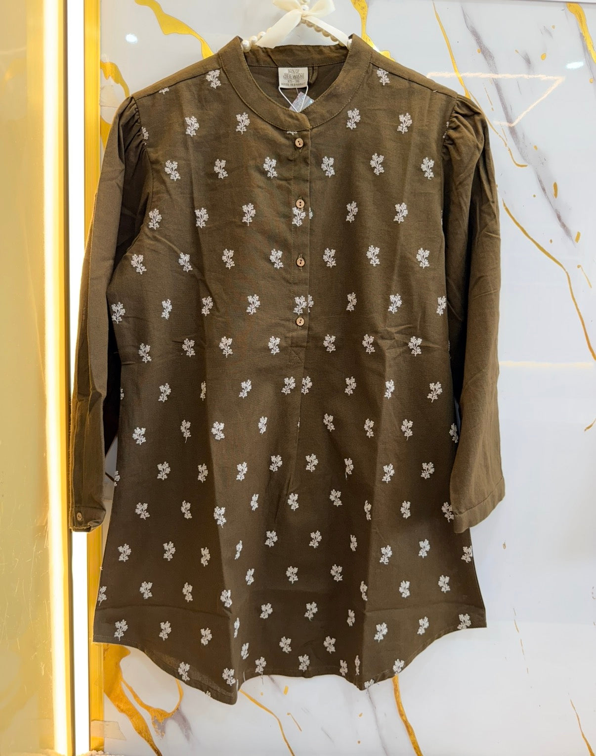 Classic Leaf Embroidery Tunic