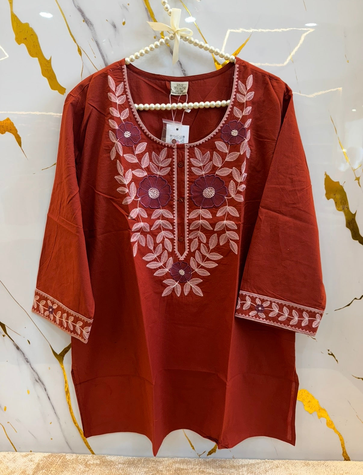 Rangoli Blossom Embroidered Tunic