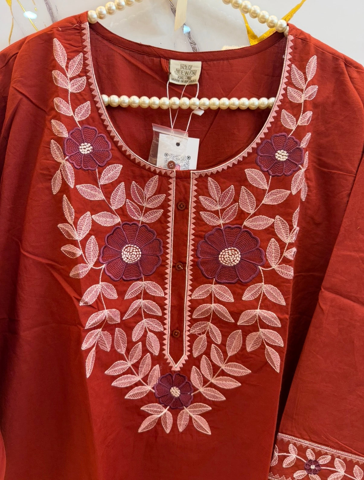 Rangoli Blossom Embroidered Tunic