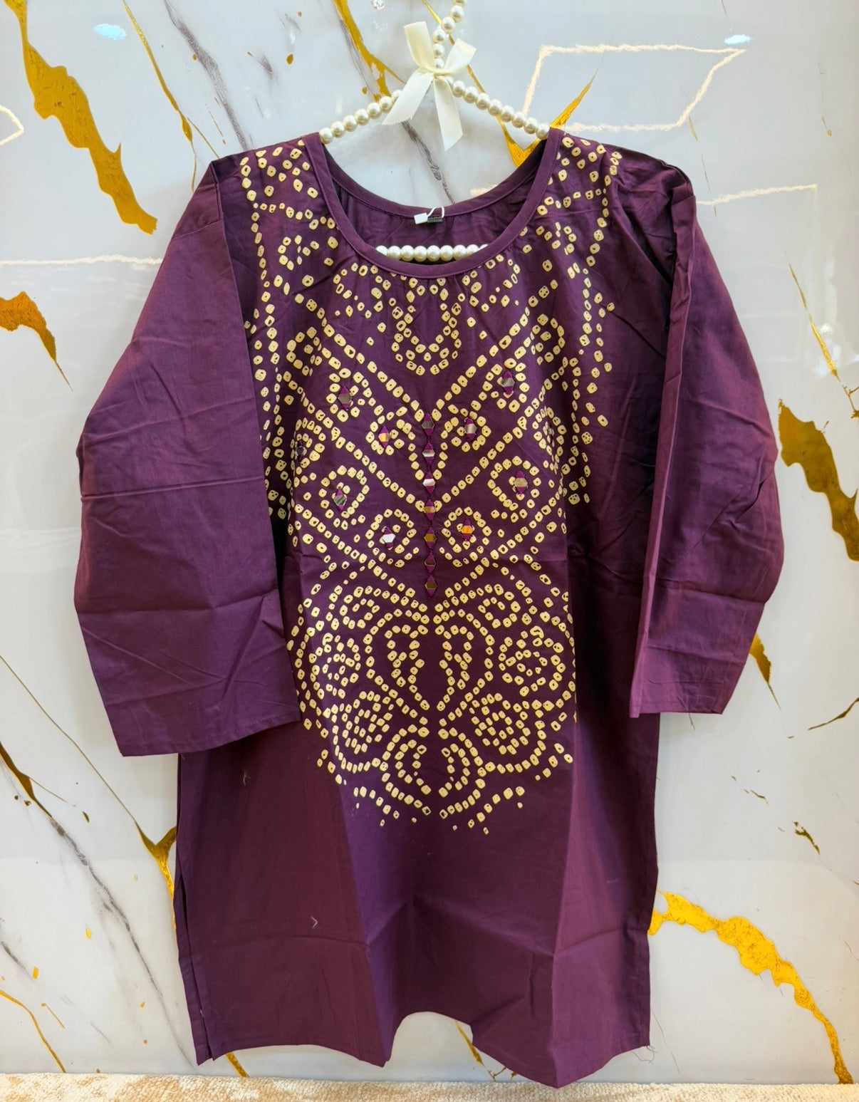 Bandhani Charm Embellished Tunic