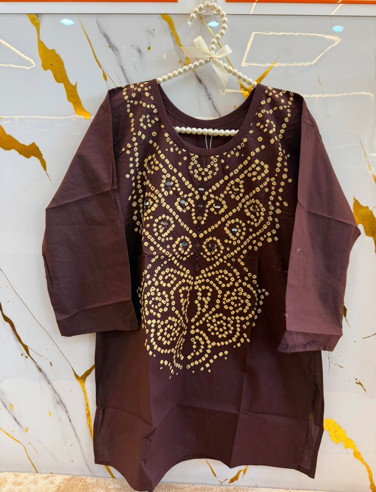 Bandhani Charm Embellished Tunic