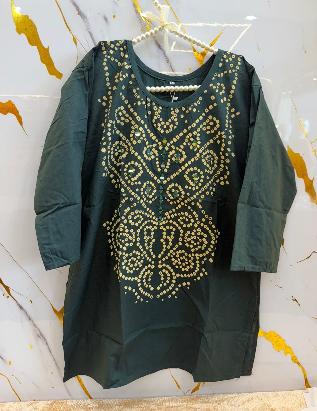 Bandhani Charm Embellished Tunic
