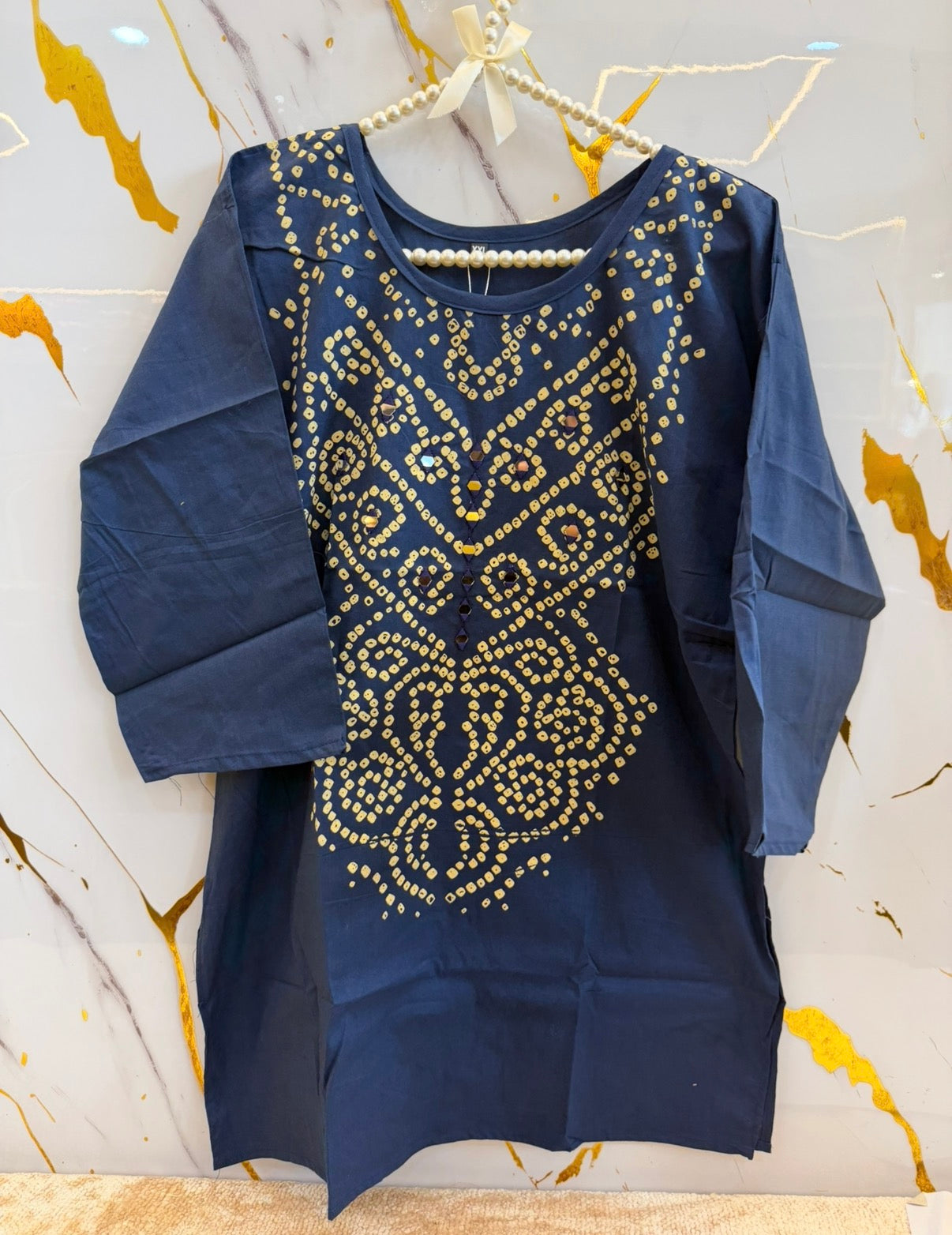 Bandhani Charm Embellished Tunic