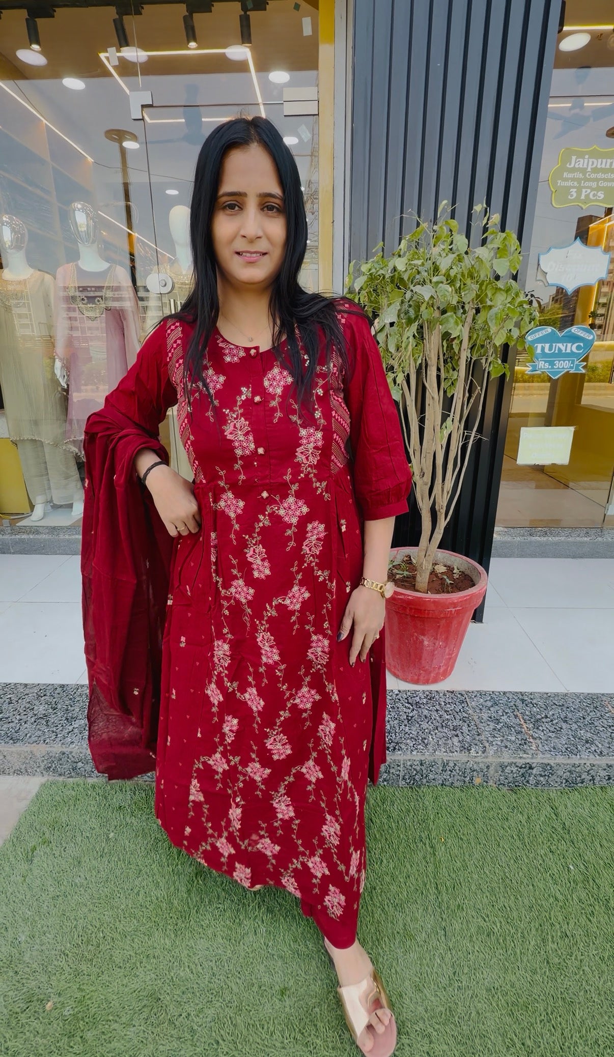 Autumn Blossom Ethnic Suit