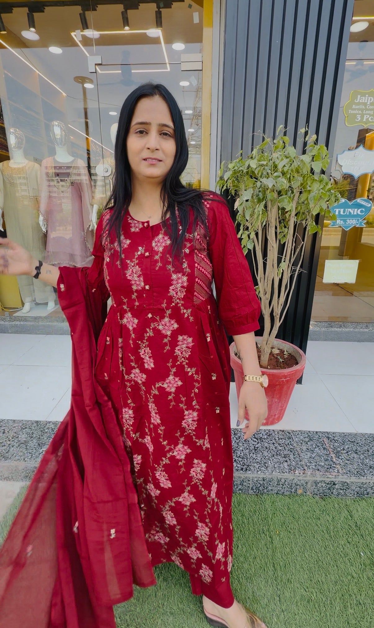 Autumn Blossom Ethnic Suit