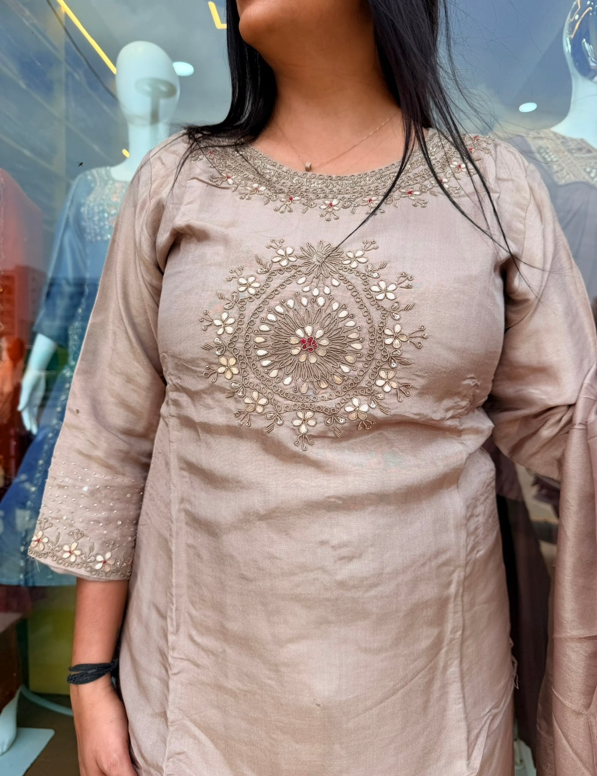 Silver Gray Royale Embroidered Suit