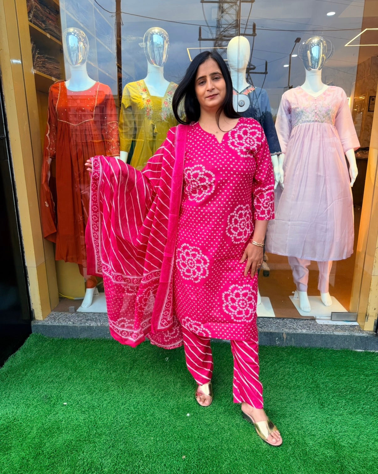 Bandhani Blossom 3-Piece Suit Set
