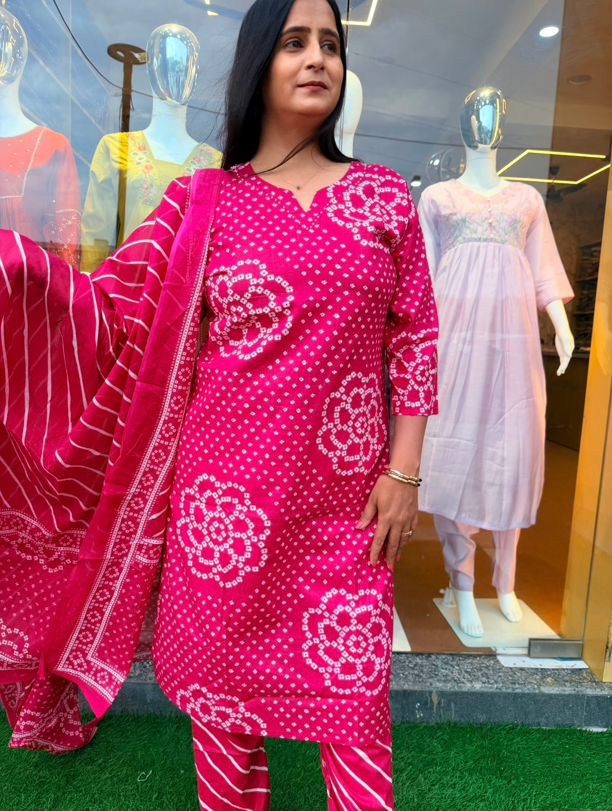 Bandhani Blossom 3-Piece Suit Set