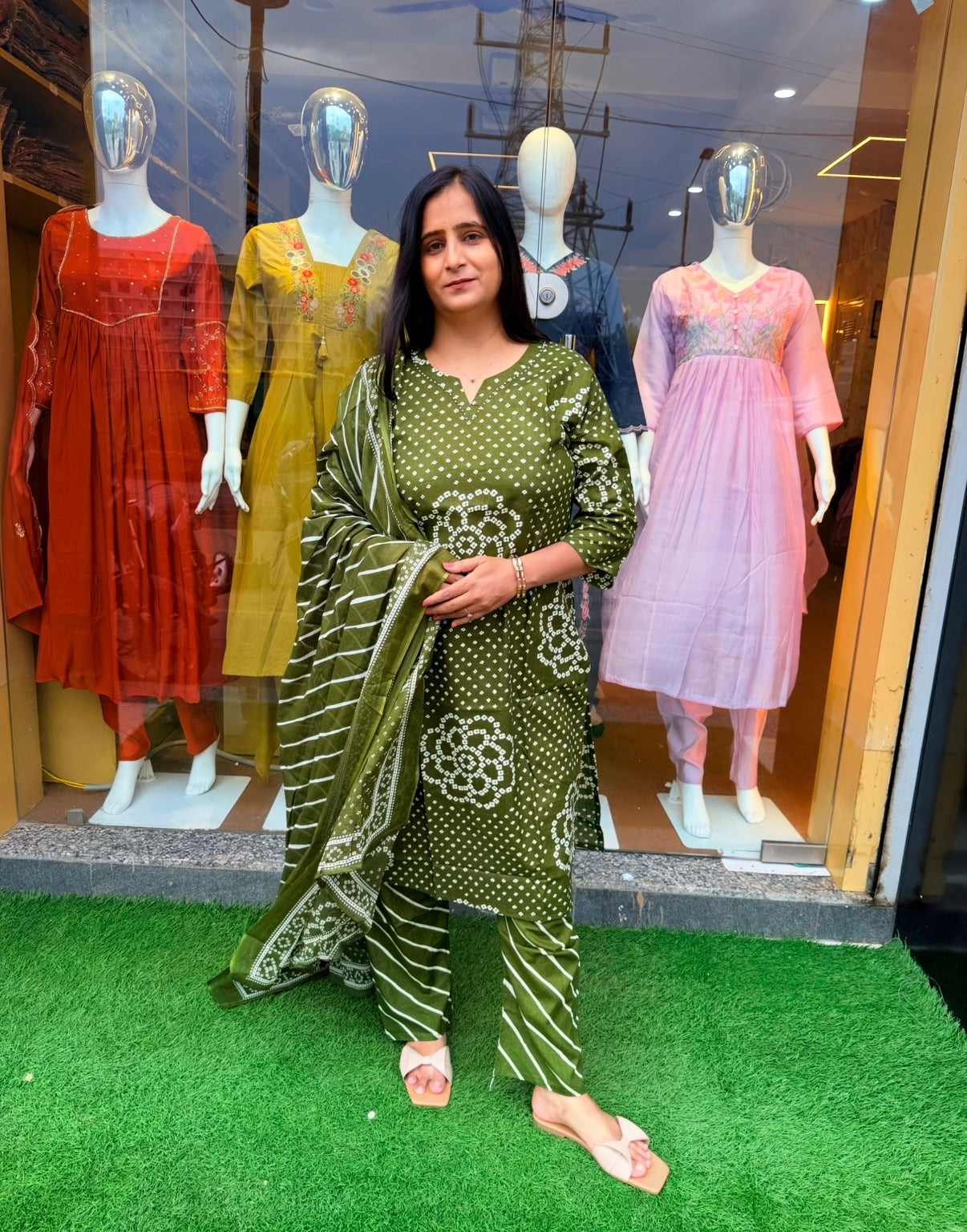 Bandhani Blossom 3-Piece Suit Set