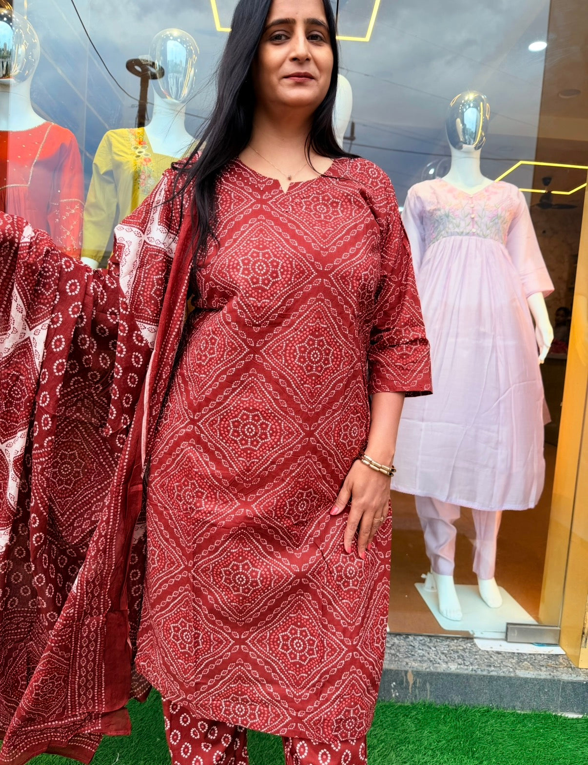 Bandhani Blossom 3-Piece Suit Set
