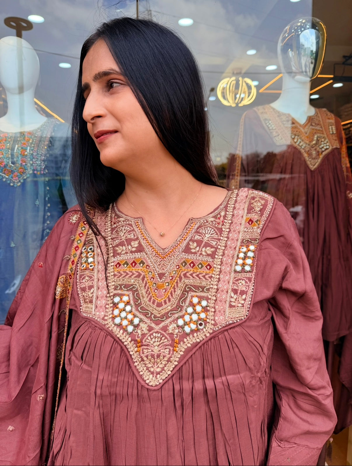 Gulbahar Chocolate Sharara Suit Set