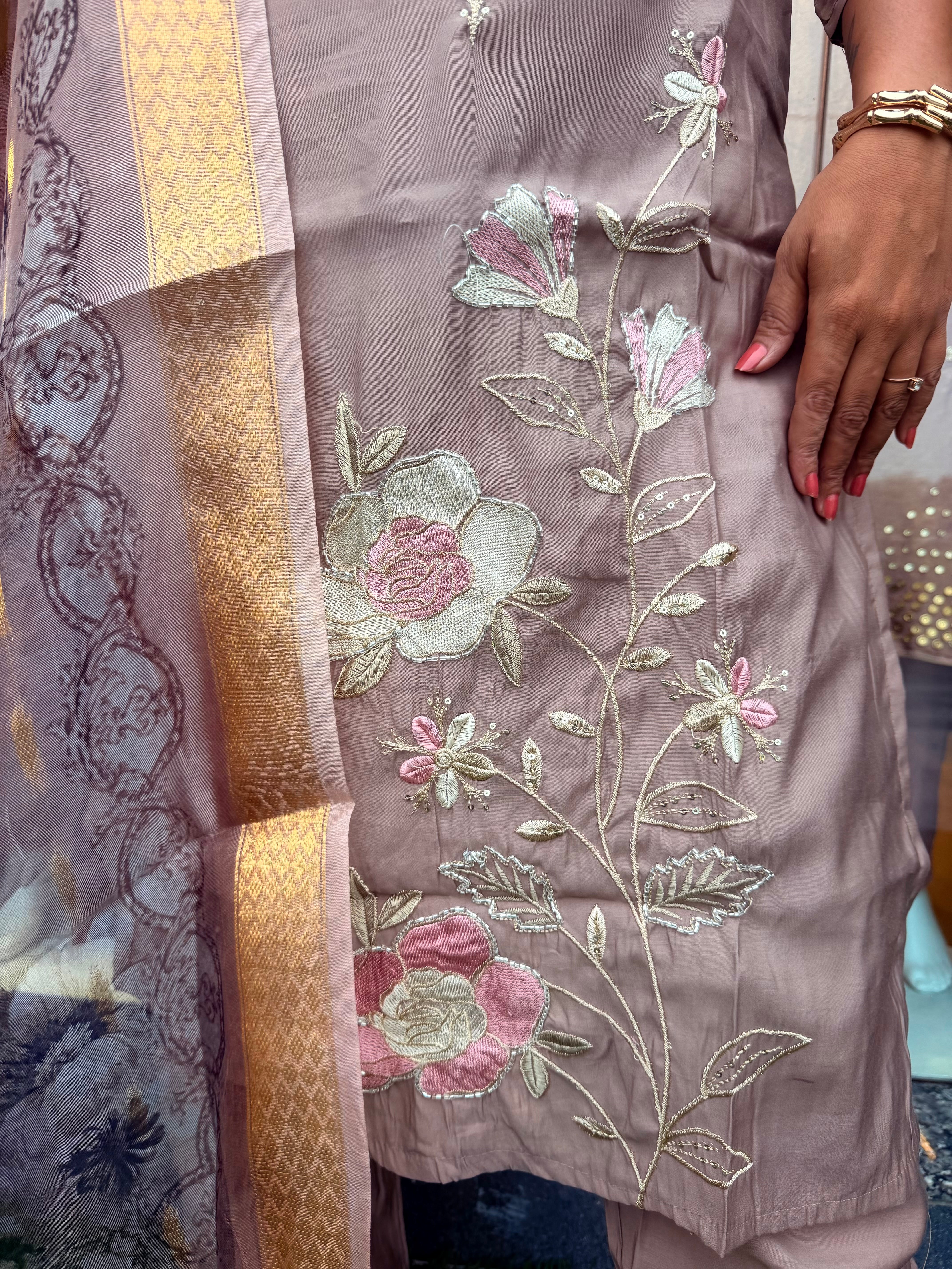 Pastel Blossom Suit Set