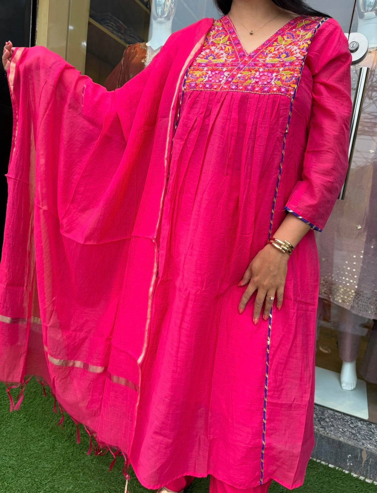 Noorani Embroidered A-Line Ensemble