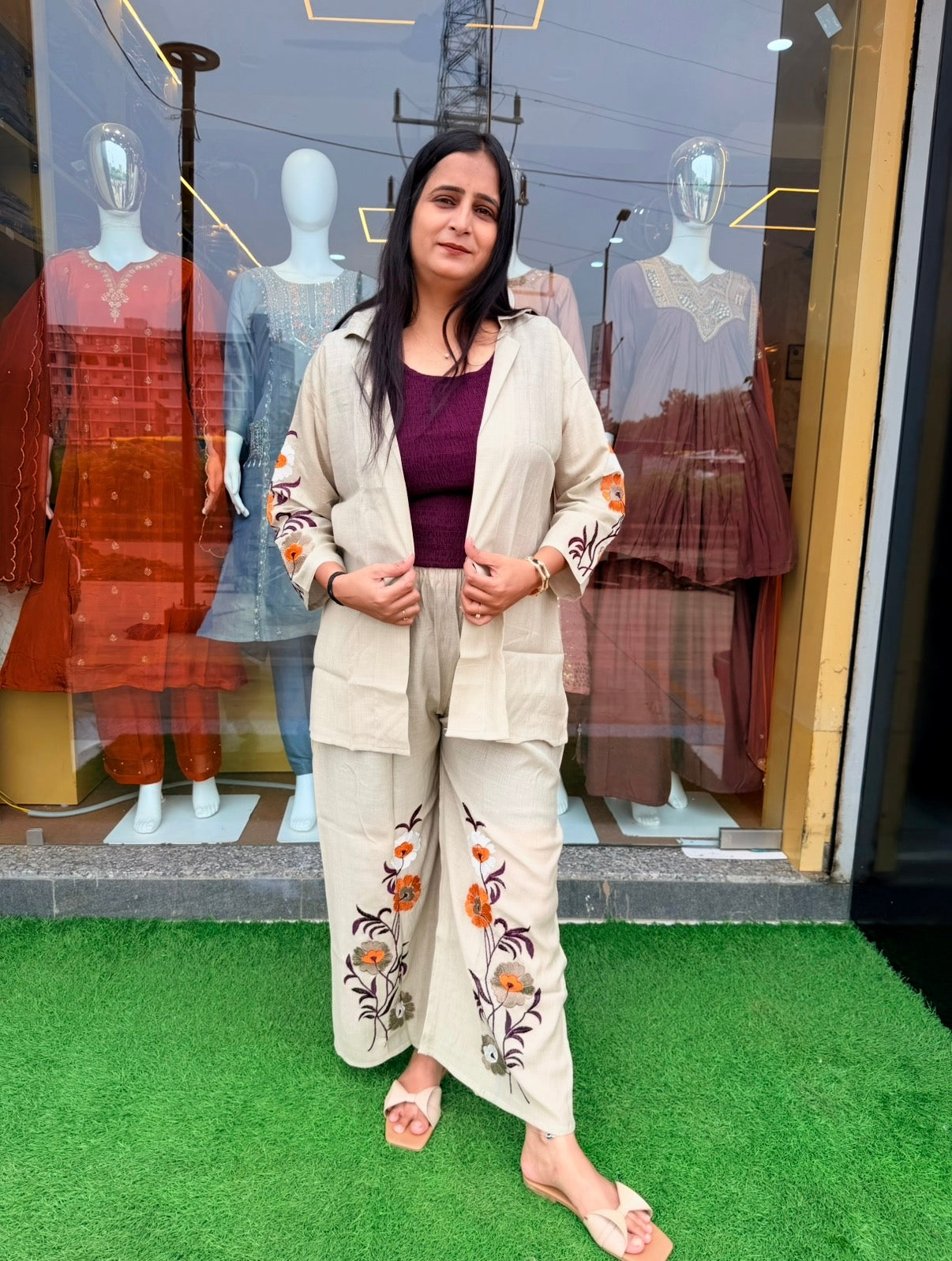 Sunlit Blossom Embroidered Co-ord
