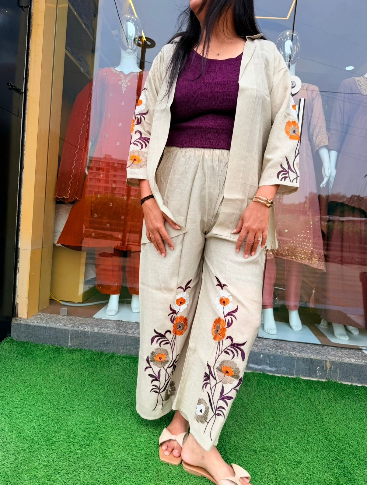 Sunlit Blossom Embroidered Co-ord