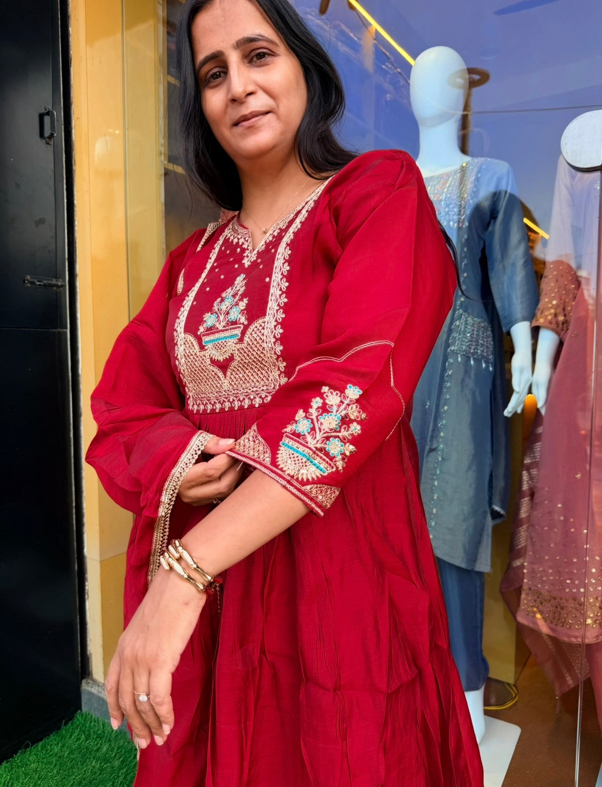 Shahi Surkh Anarkali-Inspired Suit Set