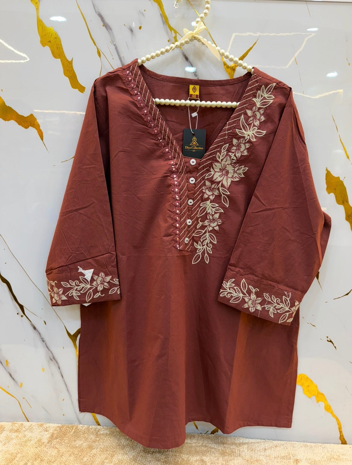 Blossom Embroidered Tunic - Big Size