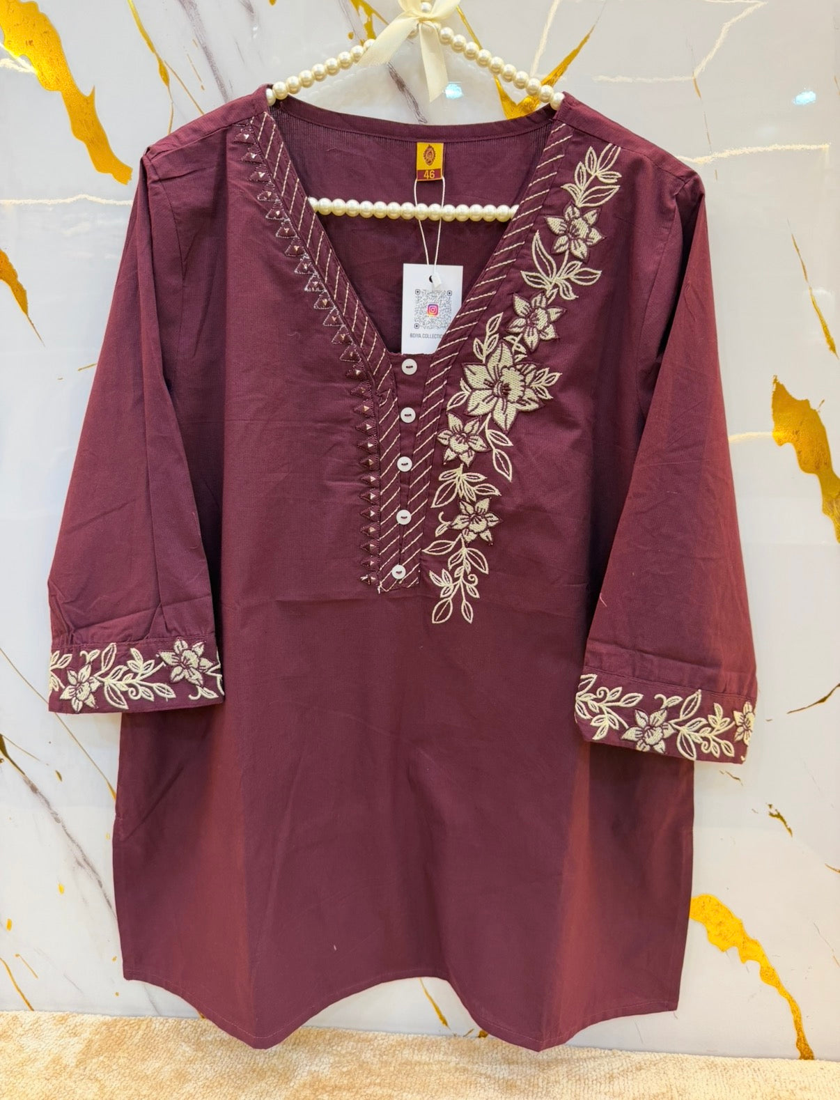 Blossom Embroidered Tunic - Big Size