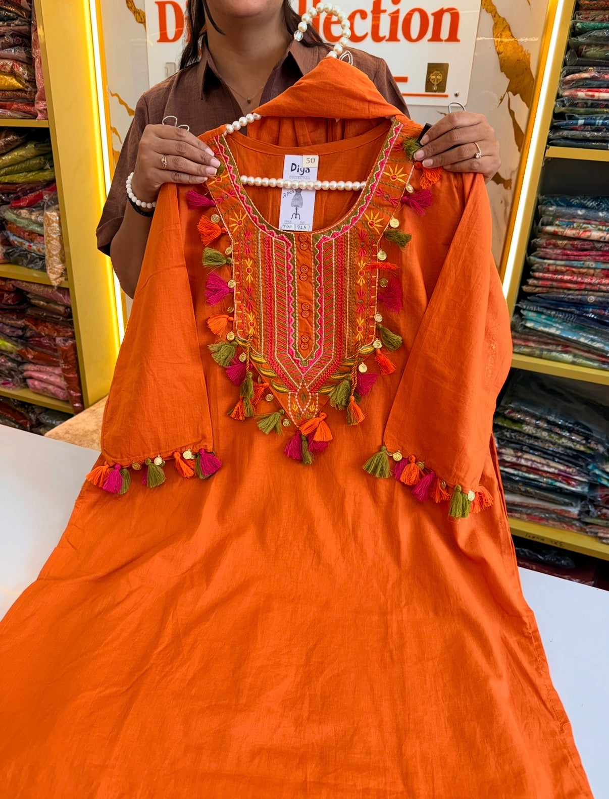 Rangriti Festive Embroidered Big Size 3Pcs