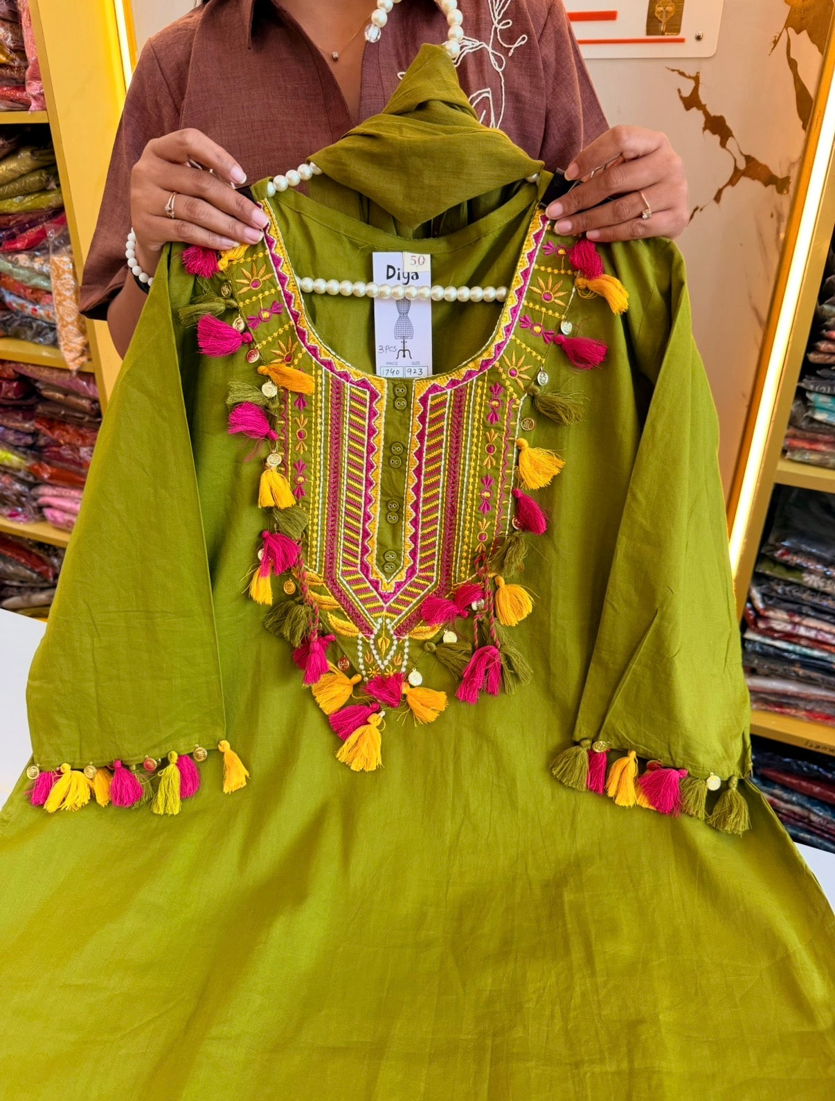 Rangriti Festive Embroidered Big Size 3Pcs