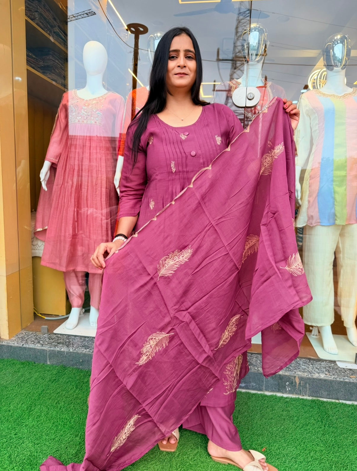 Aafreen Rosewood Kurta Set