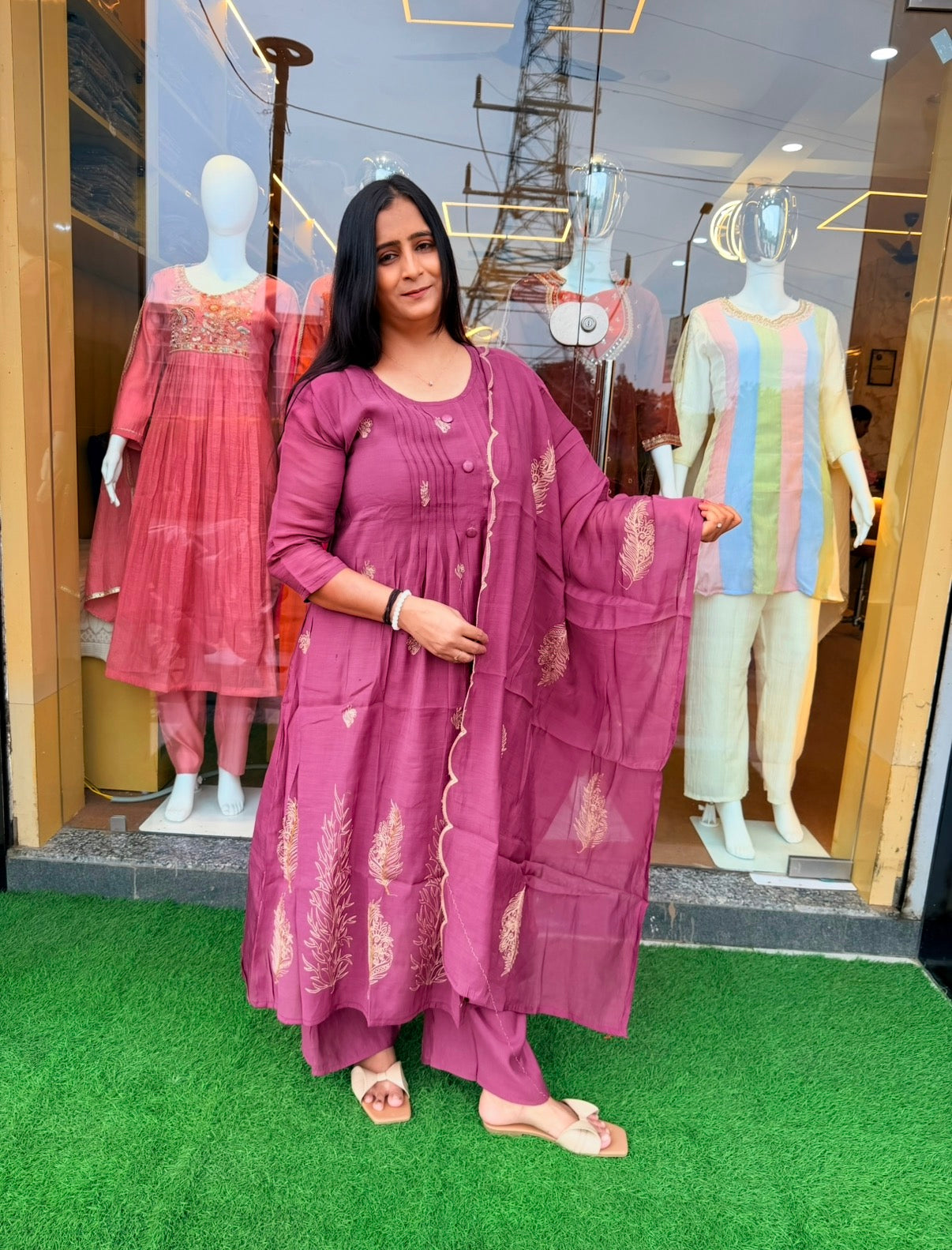 Aafreen Rosewood Kurta Set