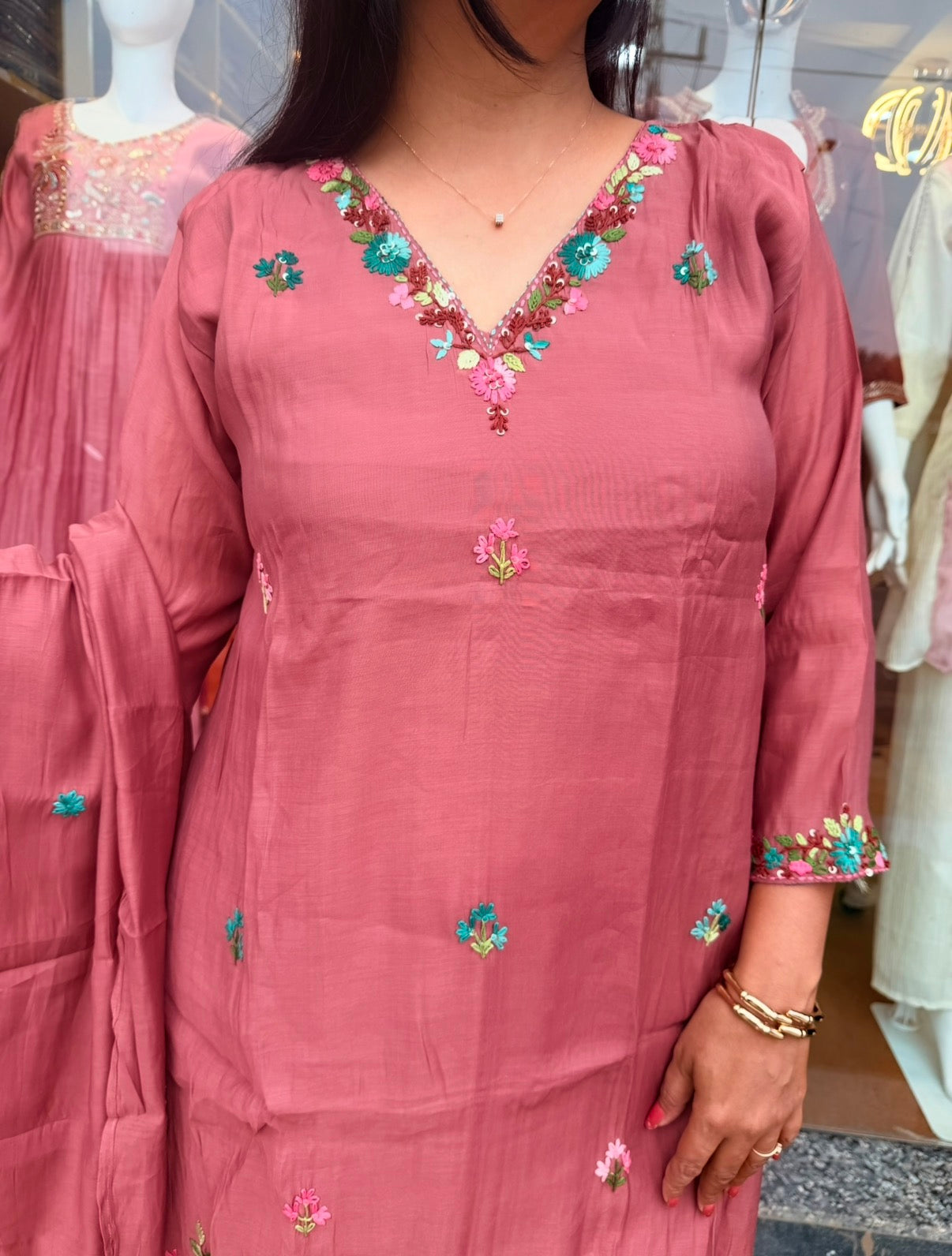 Blush Petals Ethnic Suit Set