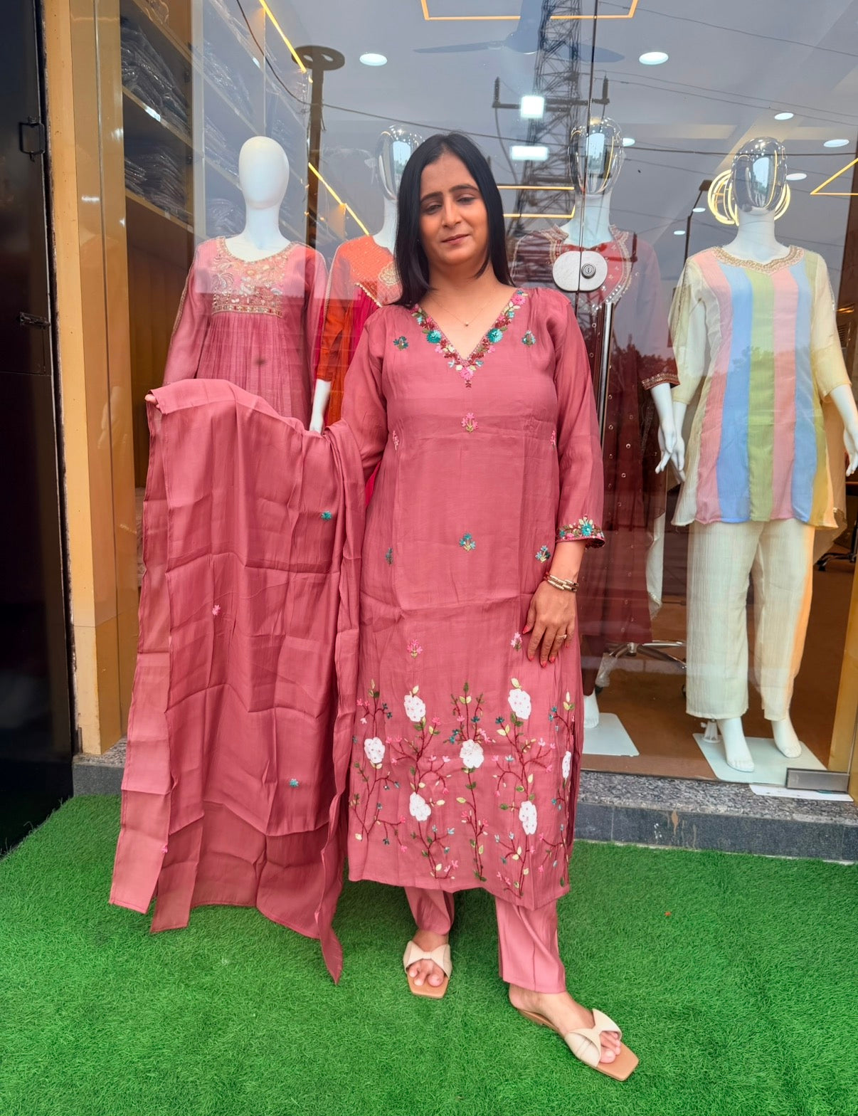 Blush Petals Ethnic Suit Set